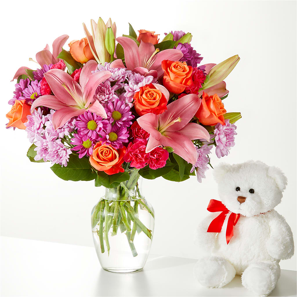 One and Only Bouquet and Bear Bundle – ANTONIO FLOWERS & GIFTS, Miami FL