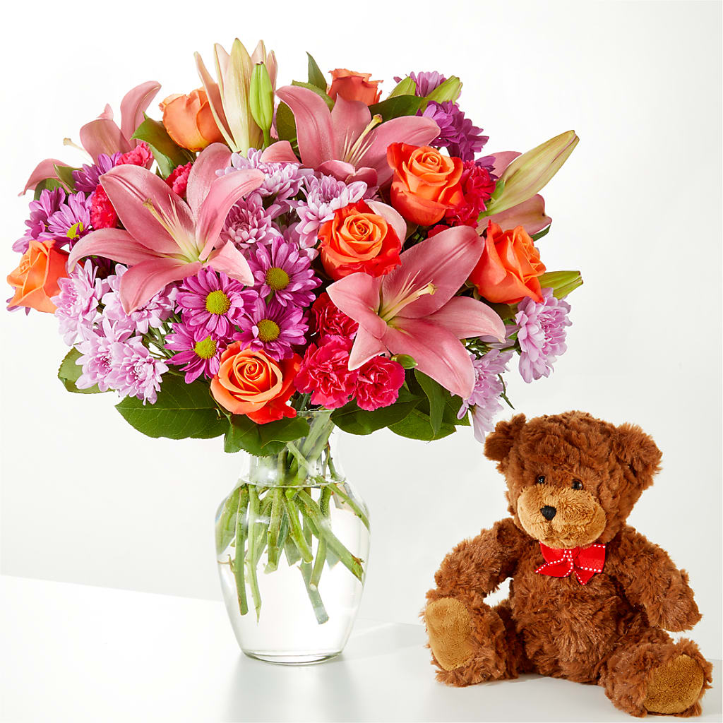 One and Only Bouquet and Bear Bundle – ANTONIO FLOWERS & GIFTS, Miami FL