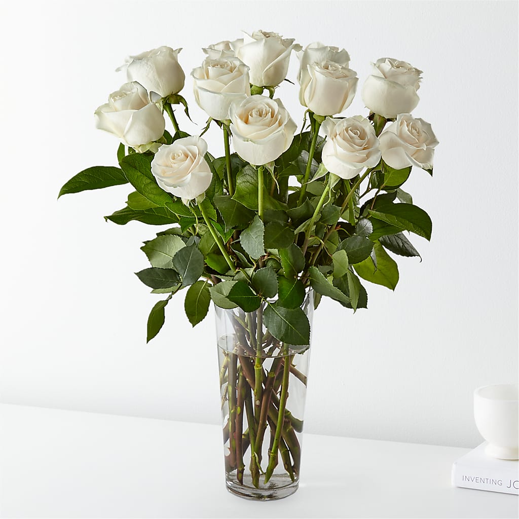 Long Stem White Rose Bouquet – ANTONIO FLOWERS & GIFTS, Miami FL