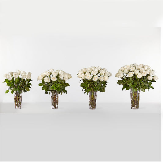 Long Stem White Rose Bouquet – ANTONIO FLOWERS & GIFTS, Miami FL