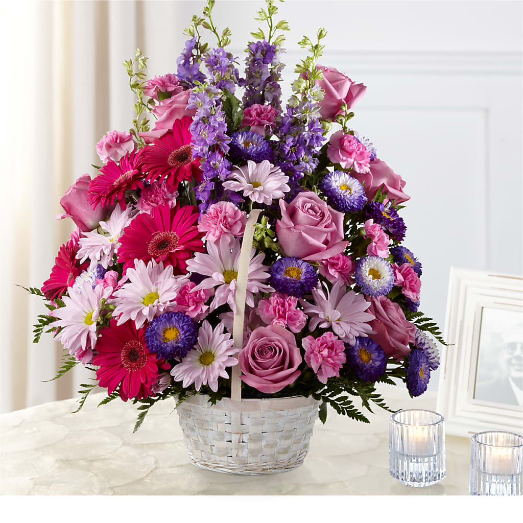 Pastel Peace Basket – ANTONIO FLOWERS & GIFTS, Miami FL