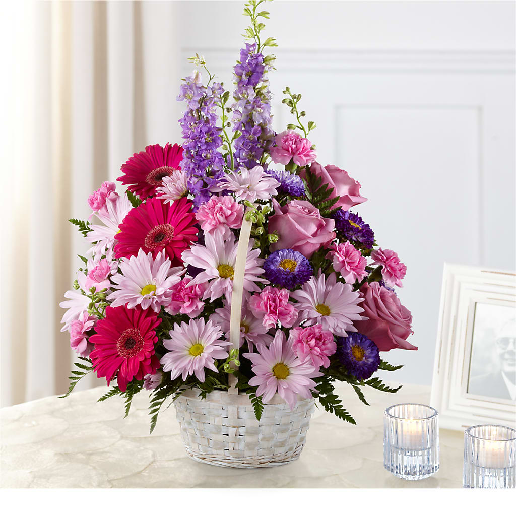 Pastel Peace Basket – ANTONIO FLOWERS & GIFTS, Miami FL