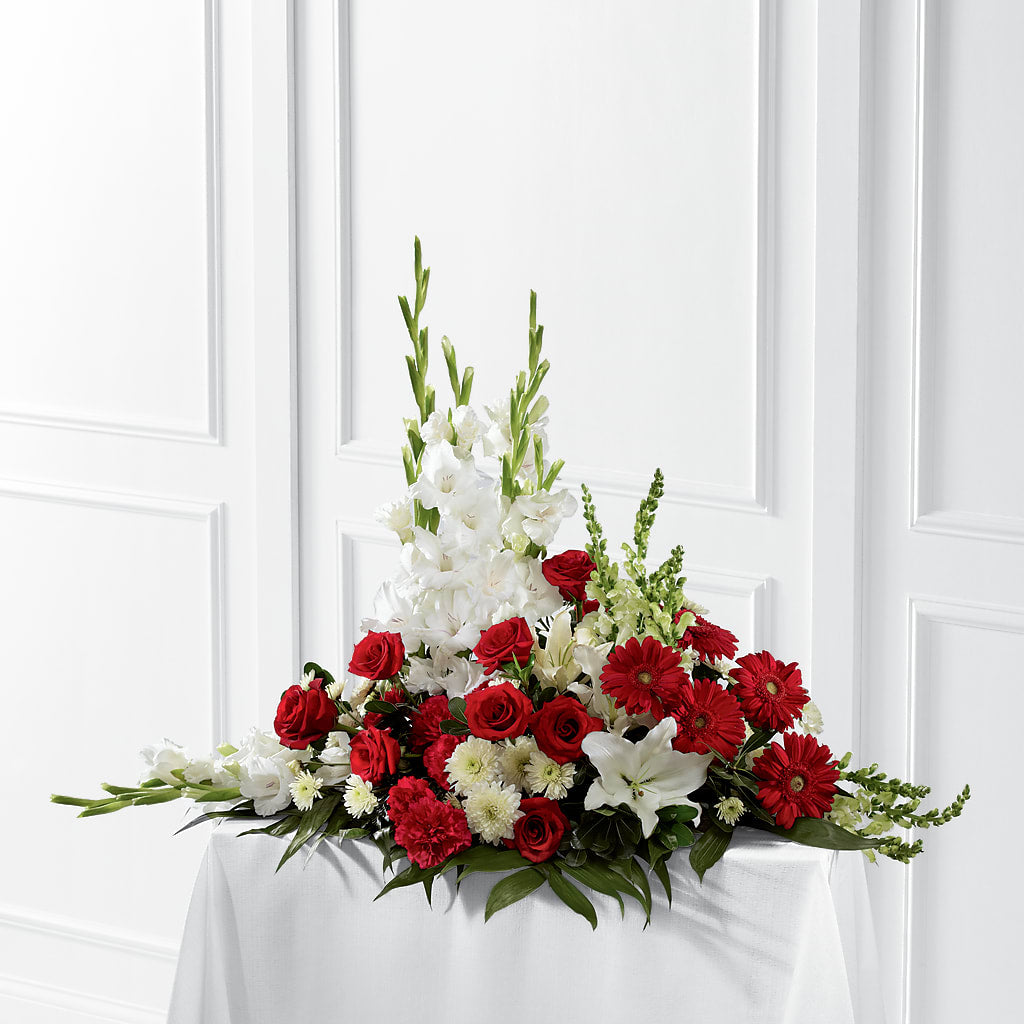 Crimson & White Arrangement – ANTONIO FLOWERS & GIFTS, Miami FL