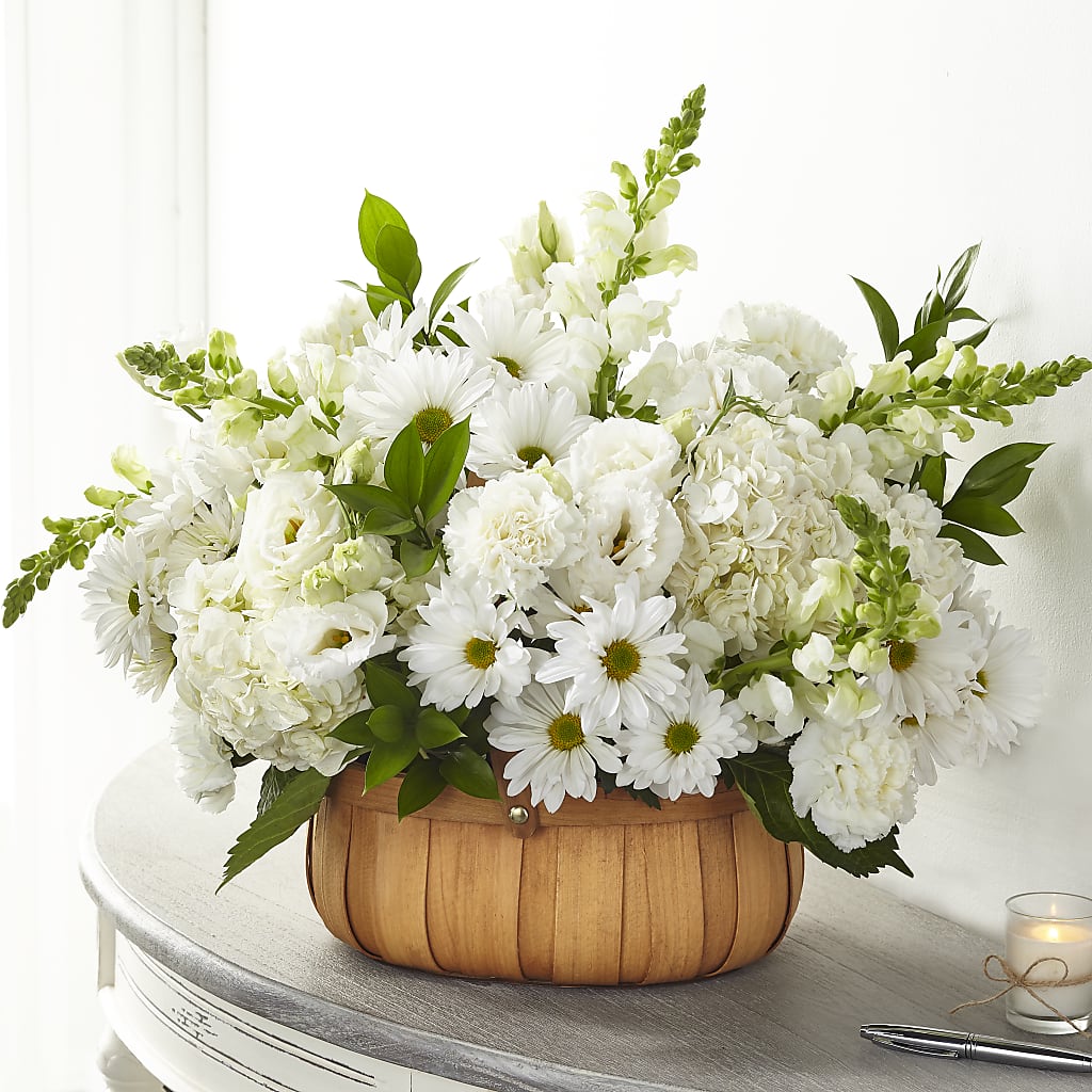 Pure Ivory Basket – ANTONIO FLOWERS & GIFTS, Miami FL