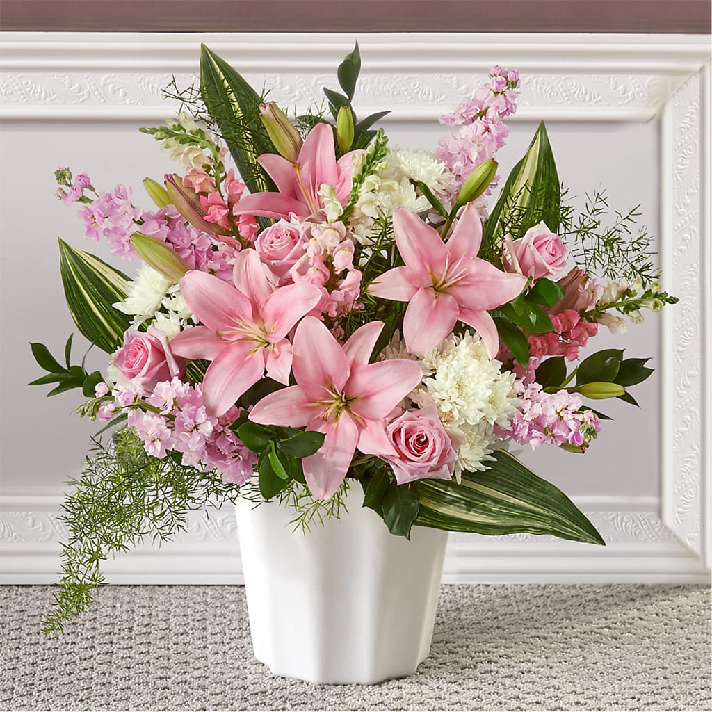Simply Serene Floor Basket – ANTONIO FLOWERS & GIFTS, Miami FL