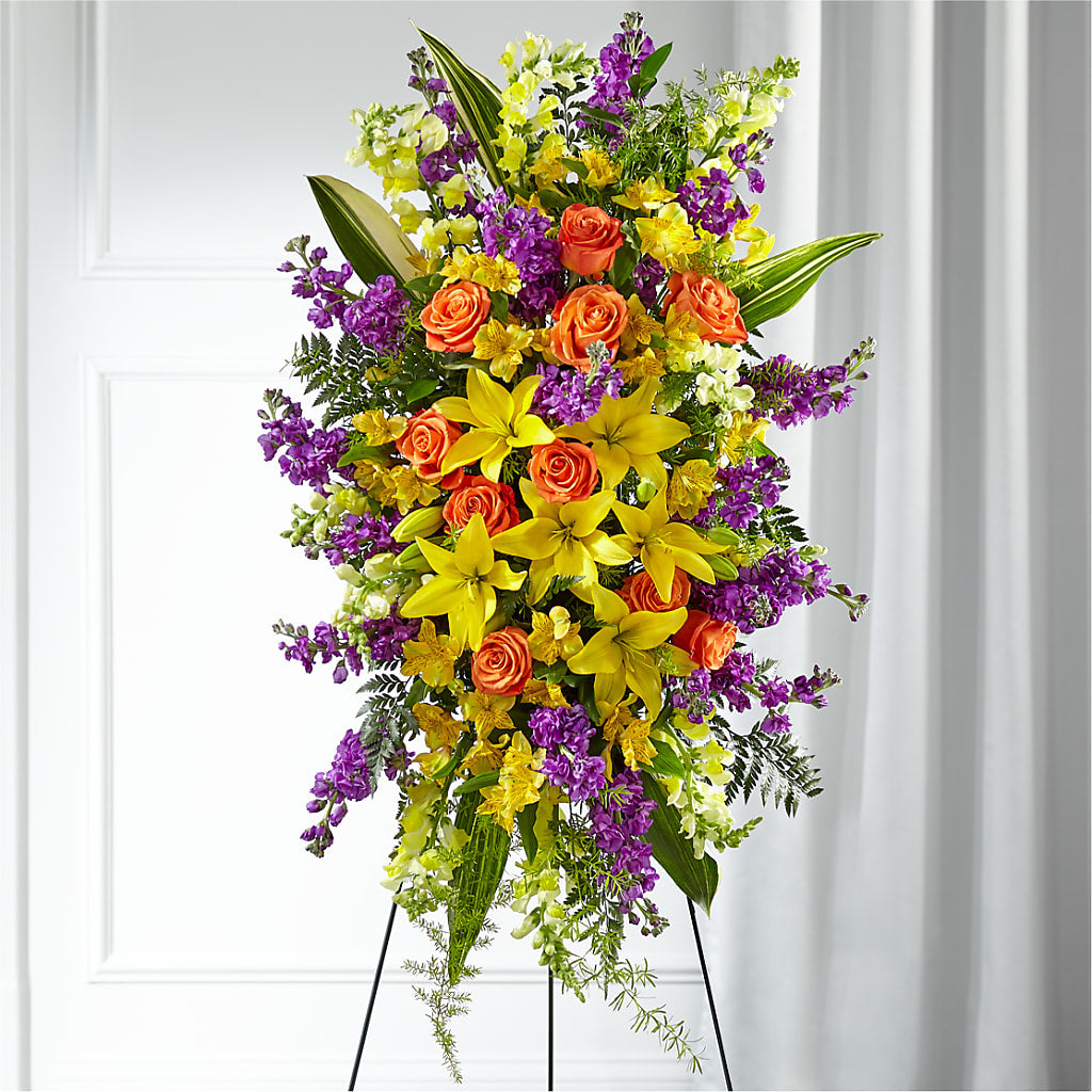 Thoughtful Prayers Standing Spray – ANTONIO FLOWERS & GIFTS, Miami FL