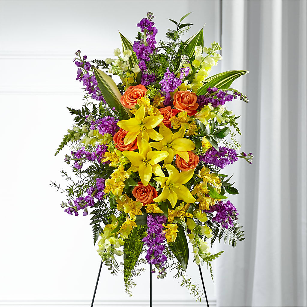 Thoughtful Prayers Standing Spray – ANTONIO FLOWERS & GIFTS, Miami FL