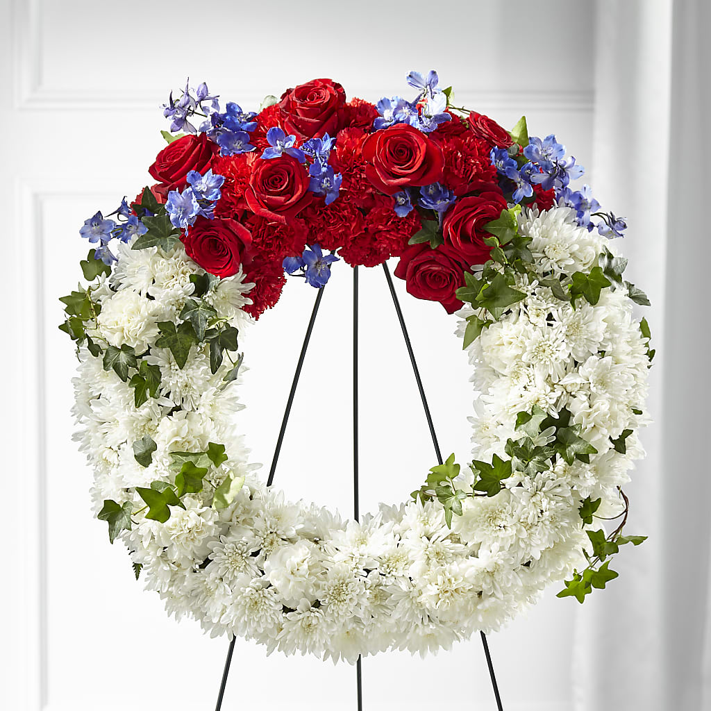 Patriotic Passion Wreath – ANTONIO FLOWERS & GIFTS, Miami FL