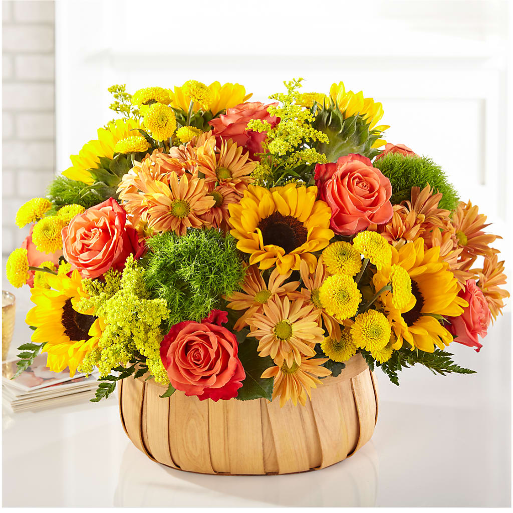 Harvest Sunflower Basket – ANTONIO FLOWERS & GIFTS, Miami FL