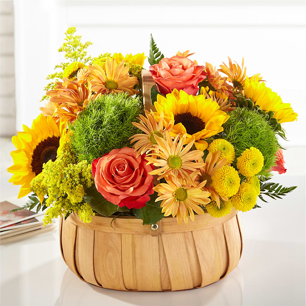 Harvest Sunflower Basket – ANTONIO FLOWERS & GIFTS, Miami FL