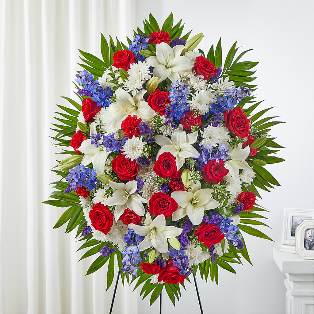 Cherished Service Standing Spray – ANTONIO FLOWERS & GIFTS, Miami FL