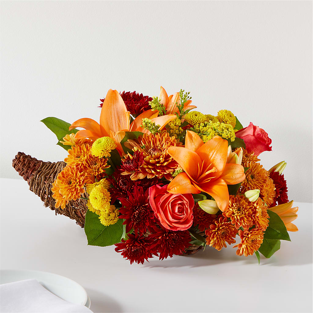 Bouquet of Blessings Cornucopia – ANTONIO FLOWERS & GIFTS, Miami FL