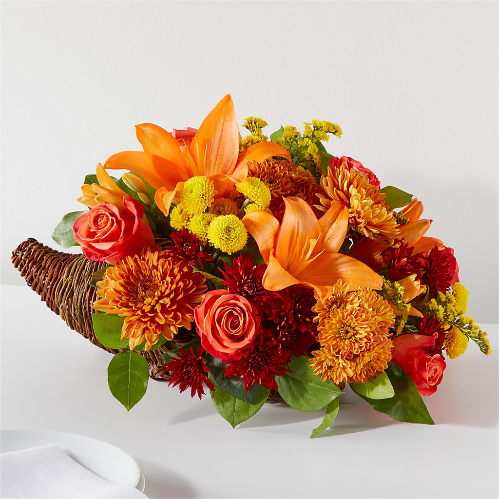 Bouquet of Blessings Cornucopia – ANTONIO FLOWERS & GIFTS, Miami FL