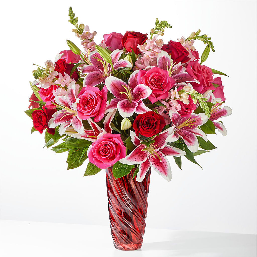 Always You Bouquet with Luxe Swirl Vase – ANTONIO FLOWERS & GIFTS, Miami FL