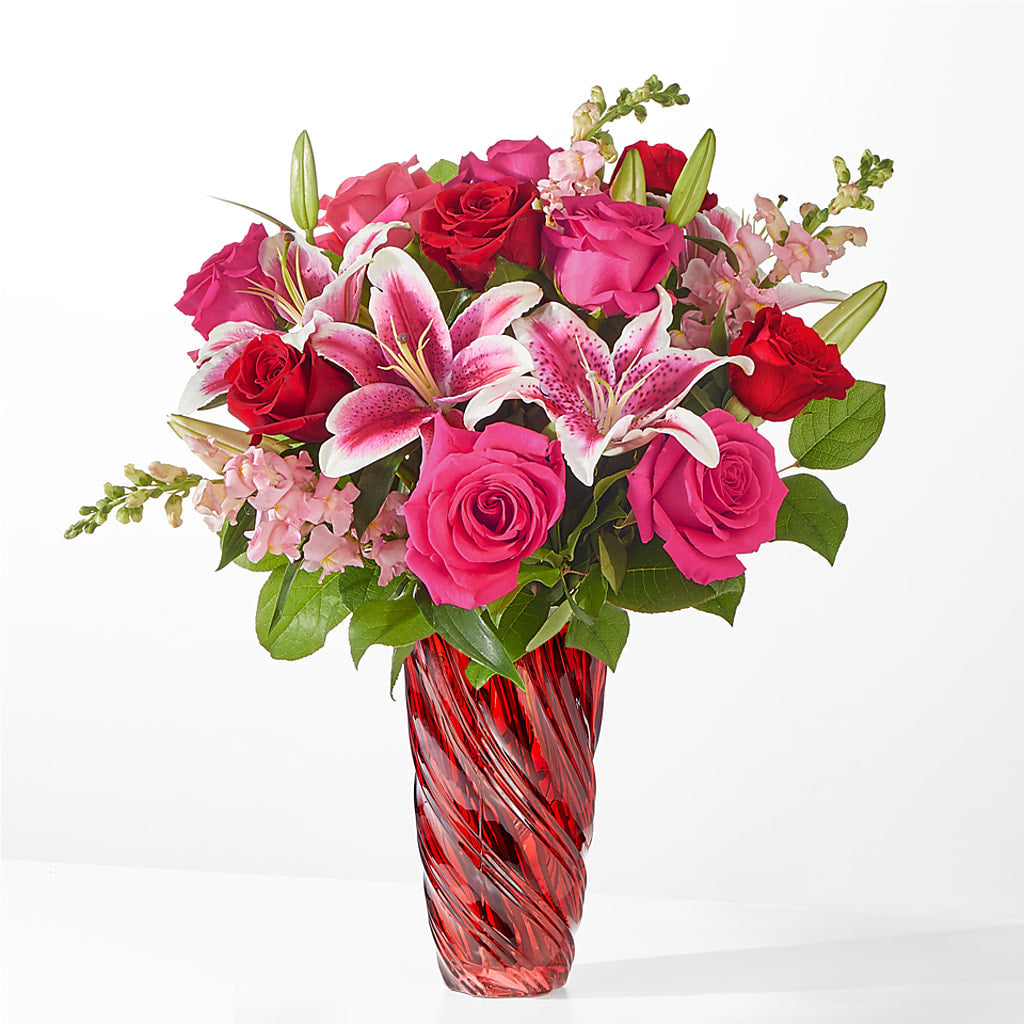 Always You Bouquet with Luxe Swirl Vase – ANTONIO FLOWERS & GIFTS, Miami FL