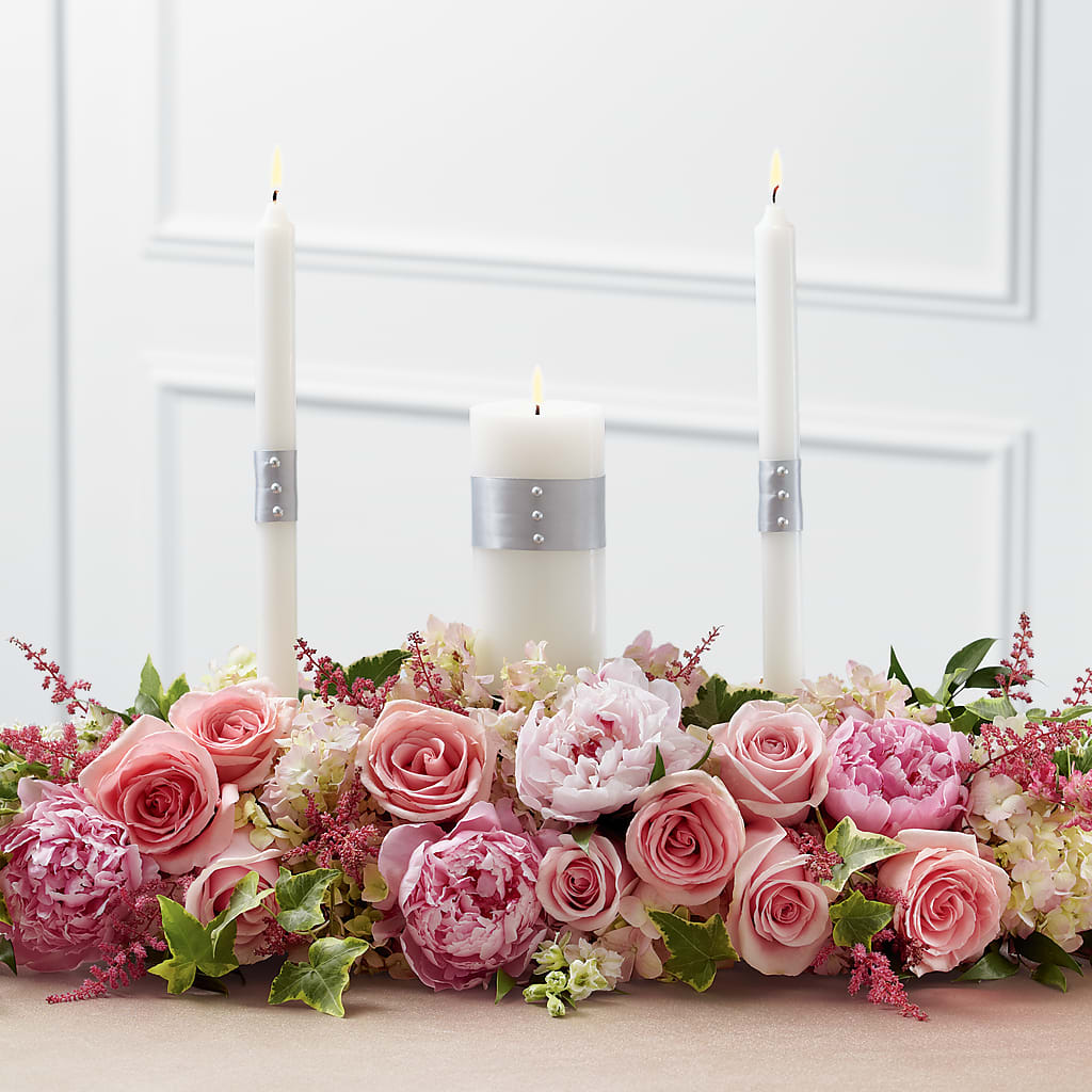 Worldwide Romance Unity Candle Arrangement – ANTONIO FLOWERS & GIFTS, Miami FL