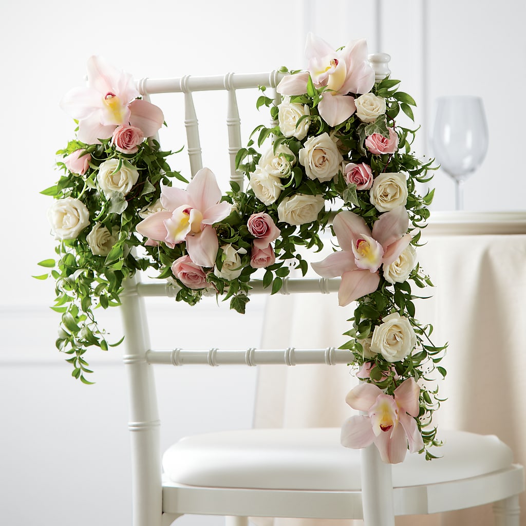Orchid Rose Chair Décor – ANTONIO FLOWERS & GIFTS, Miami FL