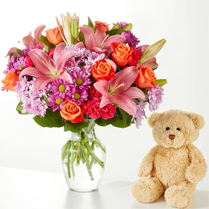 One and Only Bouquet and Bear Bundle – ANTONIO FLOWERS & GIFTS, Miami FL