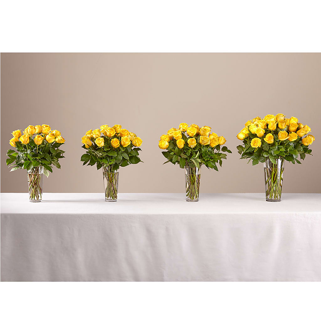 Long Stem Yellow Rose Bouquet – ANTONIO FLOWERS & GIFTS, Miami FL