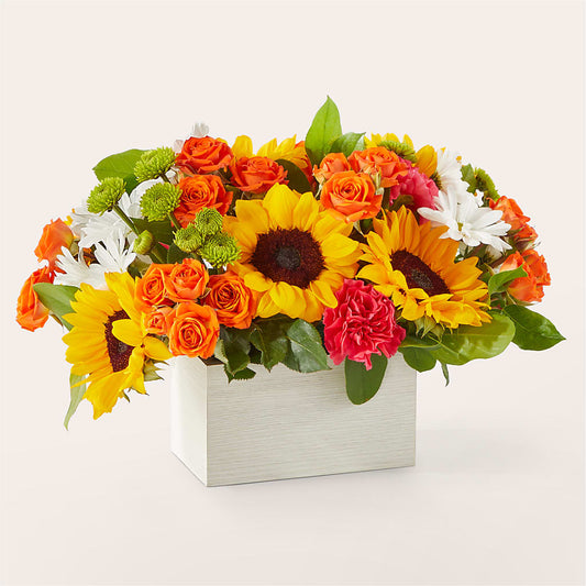 Sun-drenched Blooms Box Bouquet – ANTONIO FLOWERS & GIFTS, Miami FL