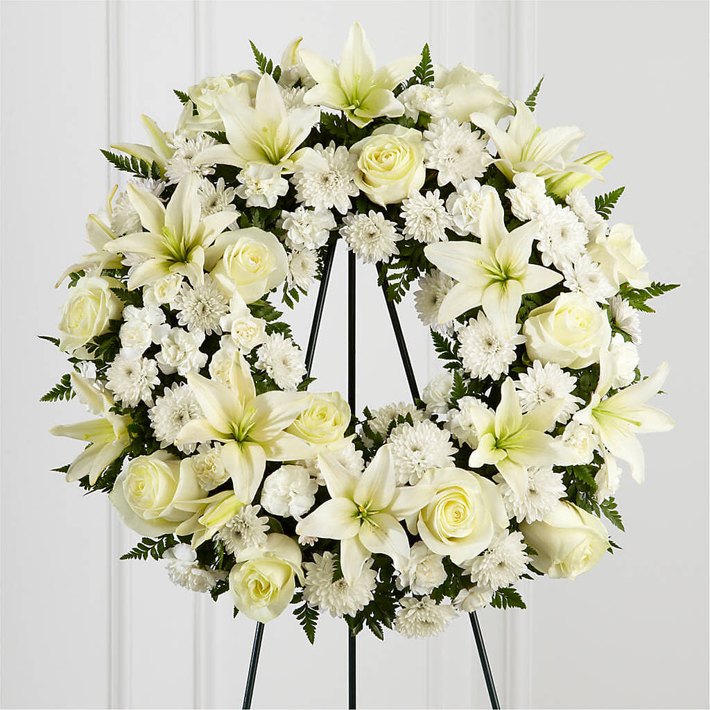Treasured Tribute Wreath – ANTONIO FLOWERS & GIFTS, Miami FL