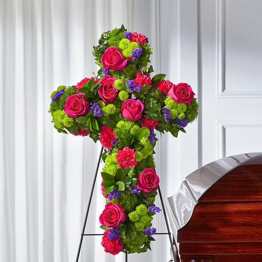 Tribute Rose Floral Cross – ANTONIO FLOWERS & GIFTS, Miami FL