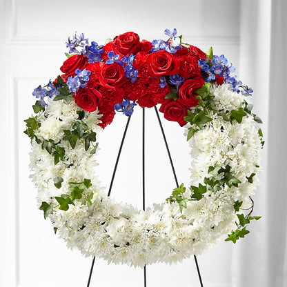 Patriotic Passion Wreath – ANTONIO FLOWERS & GIFTS, Miami FL