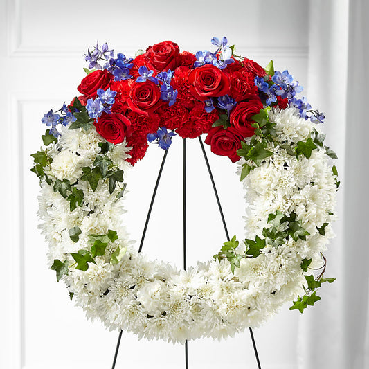 Patriotic Passion Wreath – ANTONIO FLOWERS & GIFTS, Miami FL
