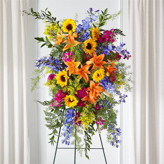 Sunlit Memories Standing Spray (Standard) – ANTONIO FLOWERS & GIFTS, Miami FL