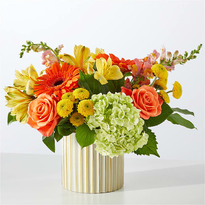 Autumn Sunshine Bouquet with Ivory Vase – ANTONIO FLOWERS & GIFTS, Miami FL