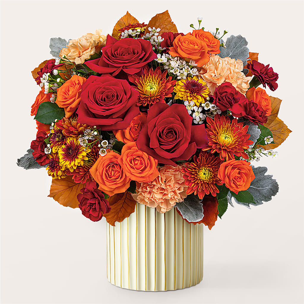 Merlot Bouquet with Ivory Vase – ANTONIO FLOWERS & GIFTS, Miami FL