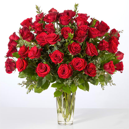 Forever Yours Fifty Stem Red Rose Bouquet – ANTONIO FLOWERS & GIFTS, Miami FL